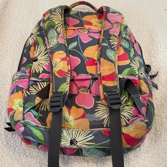 VERA BRADLEY Jazzy Blooms Large Floral Print Travel Backpack | GUC - Picture 4 of 10
